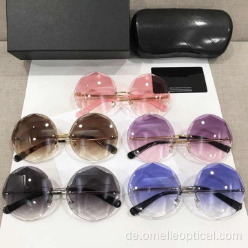 Runde randlose Vintage Sonnenbrillen Großhandel